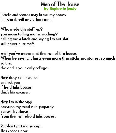 Man of the House - A poem by S. Jeudy